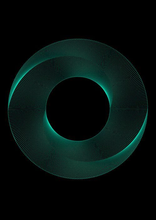 Green strings vortex. Fractal representation of nature and life energy.